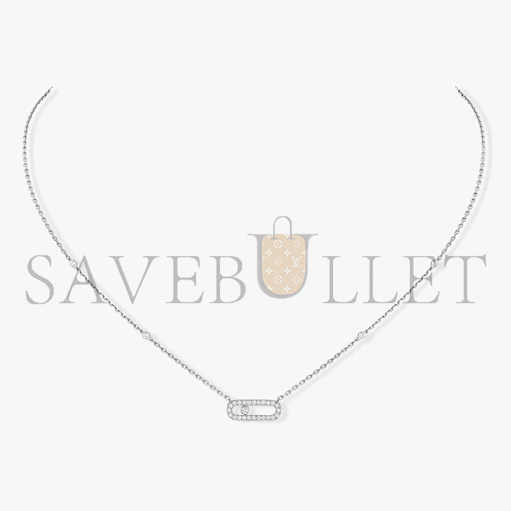 MESSIKA PARIS MOVE UNO PAVÉ WHITE GOLD DIAMOND NECKLACE 4708 MESSIKA PARIS MOVE UNO PAVÉ WHITE GOLD DIAMOND NECKLACE 4708